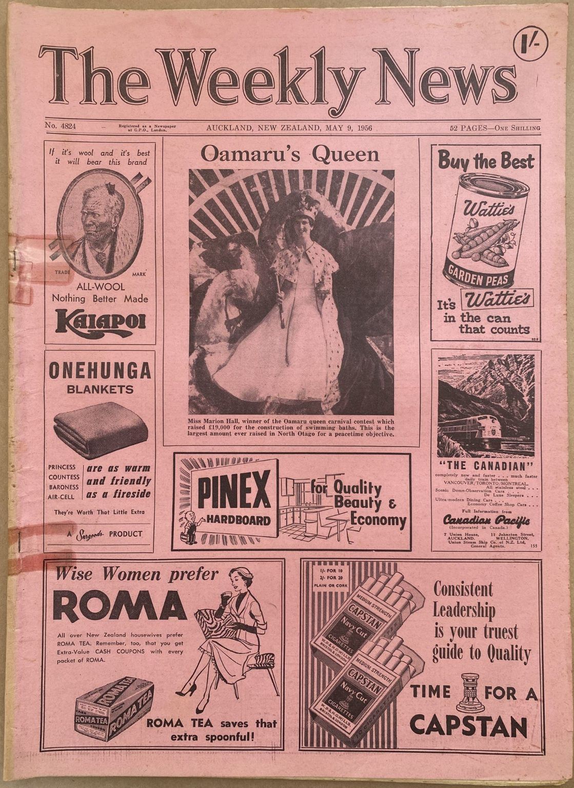 OLD NEWSPAPER: The Weekly News - No. 4824, 9 May 1956