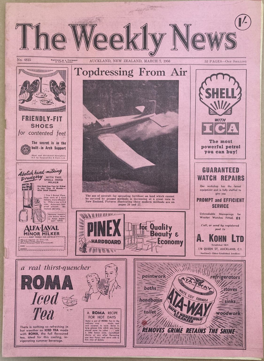 OLD NEWSPAPER: The Weekly News - No. 4815, 7 March 1956
