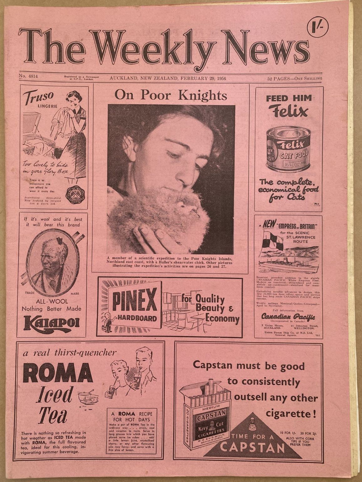 OLD NEWSPAPER: The Weekly News - No. 4814, 29 February 1956