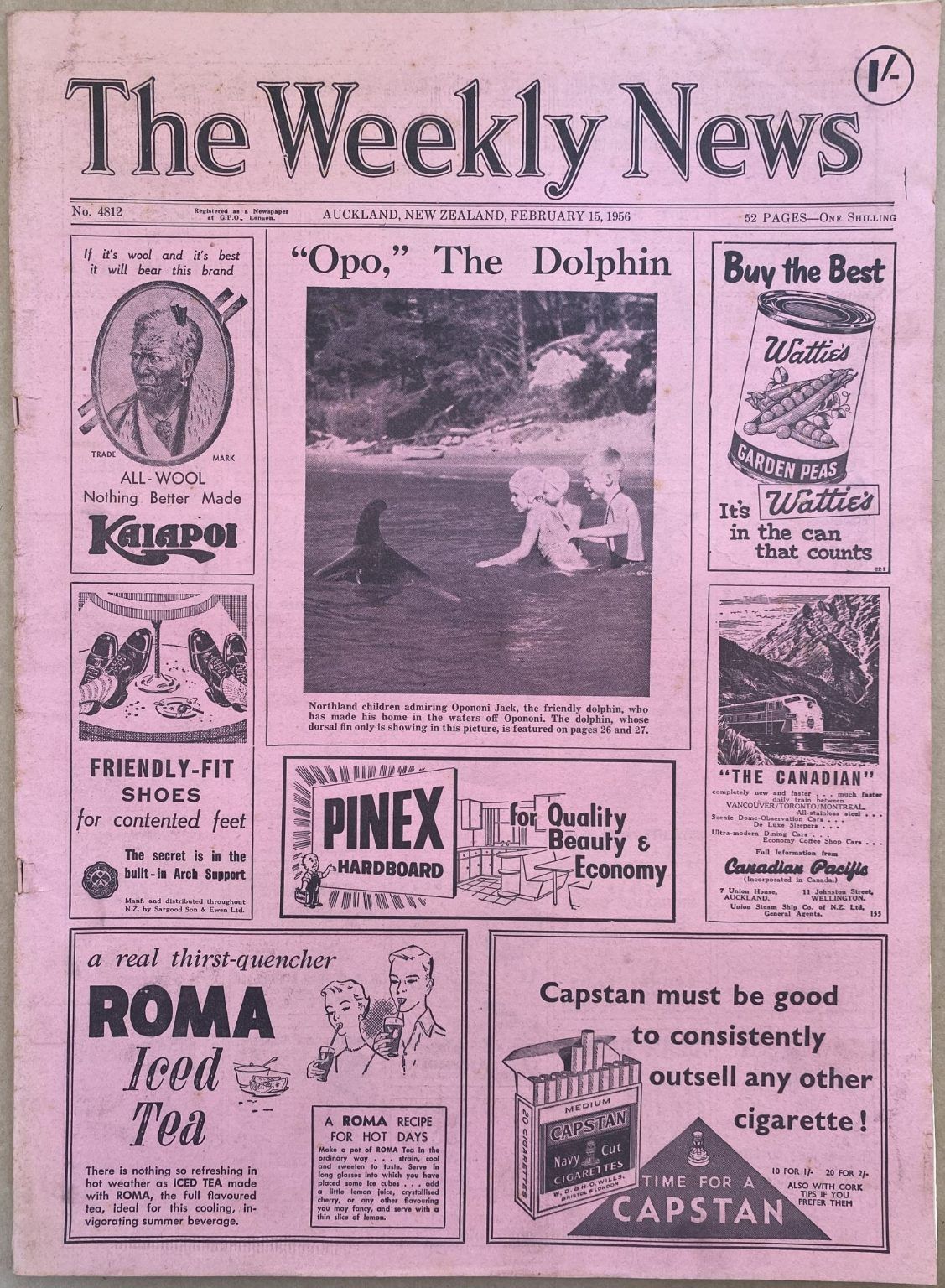 OLD NEWSPAPER: The Weekly News - No. 4812, 15 February 1956