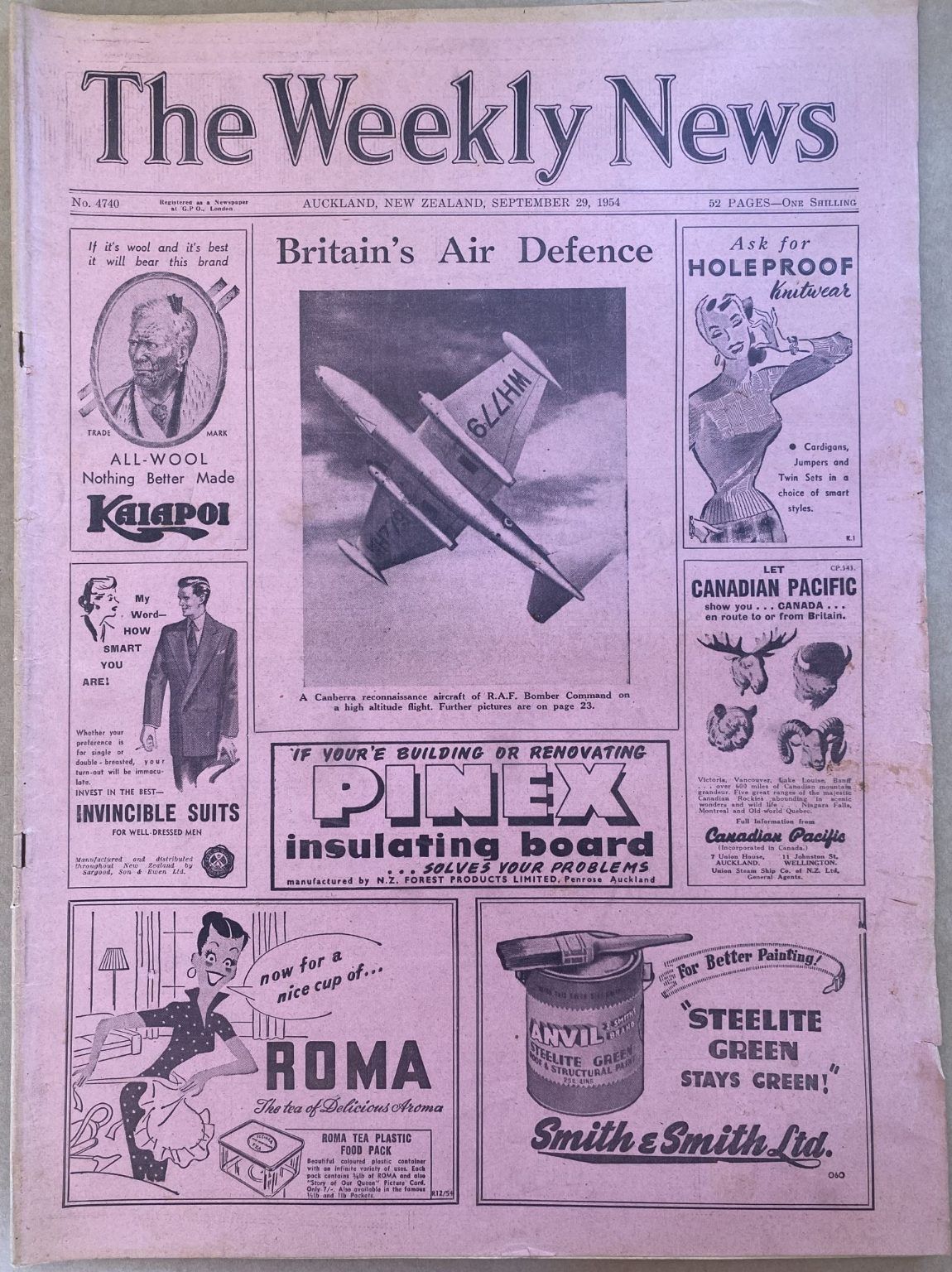 OLD NEWSPAPER: The Weekly News - No. 4740, 29 September 1954