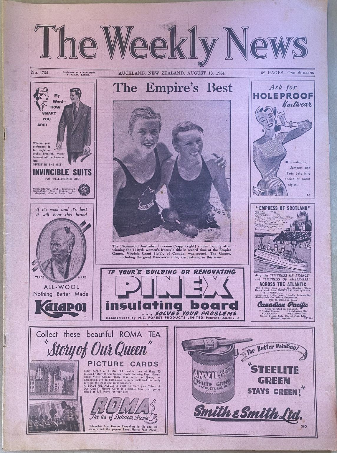 OLD NEWSPAPER: The Weekly News - No. 4734, 18 August 1954