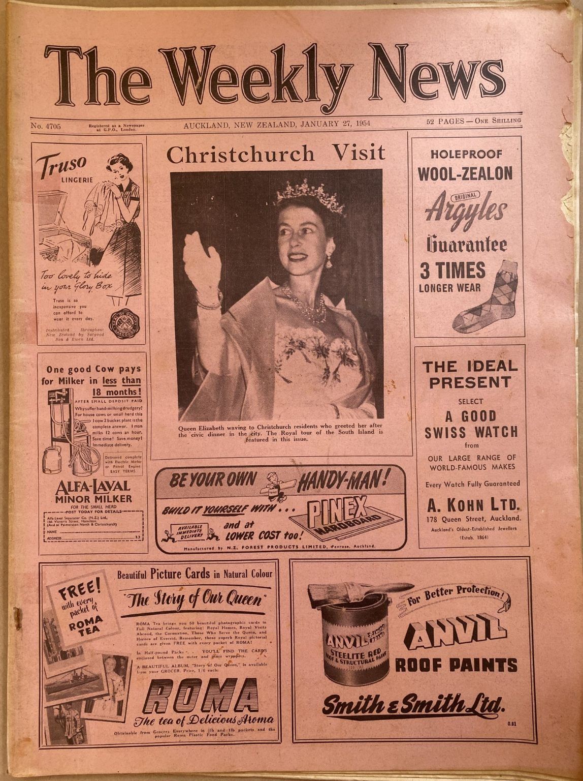 OLD NEWSPAPER: The Weekly News - No. 4705, 27 January 1954