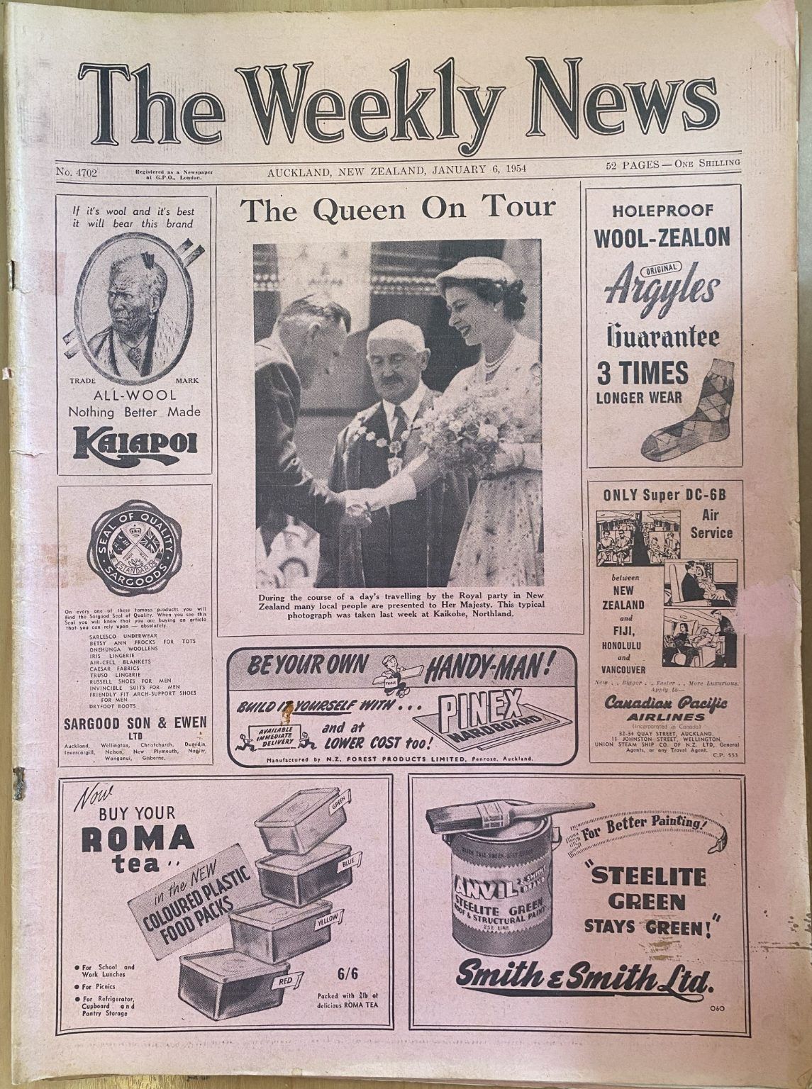 OLD NEWSPAPER: The Weekly News - No. 4702, 6 January 1954