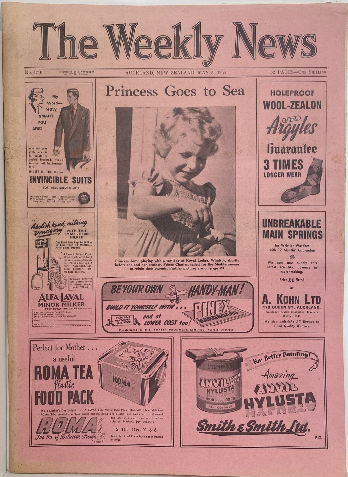 OLD NEWSPAPER: The Weekly News - No. 4719, 5 May 1954