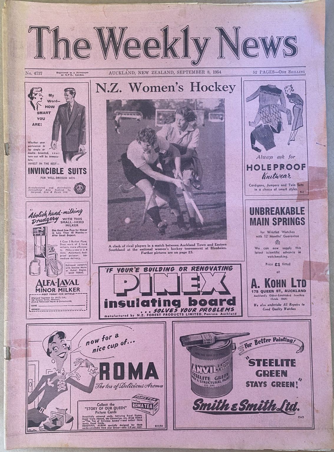 OLD NEWSPAPER: The Weekly News - No. 4737, 8 September 1954