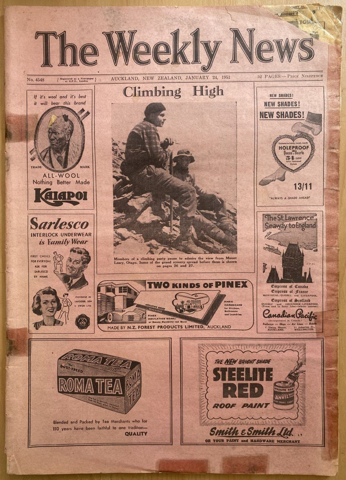 OLD NEWSPAPER: The Weekly News - No. 4548, 24 January 1951