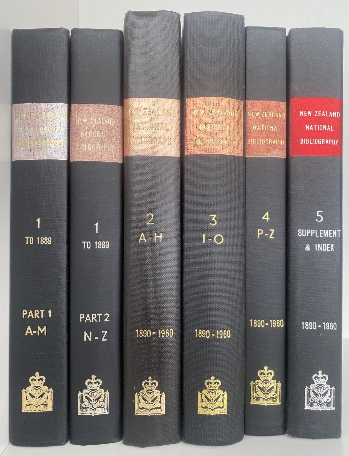 NEW ZEALAND NATIONAL BIBLIOGRAPHY: To the Year 1960 - Complete set 6 books