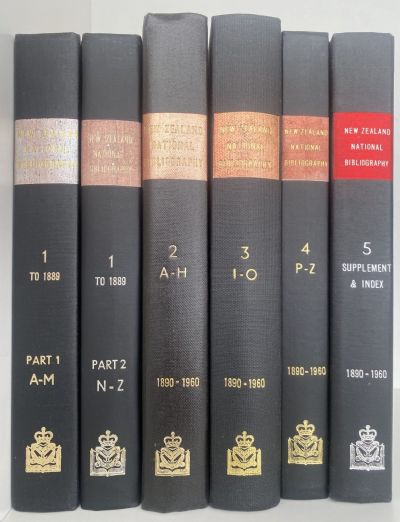 NEW ZEALAND NATIONAL BIBLIOGRAPHY: To the Year 1960 - Complete set 6 books 