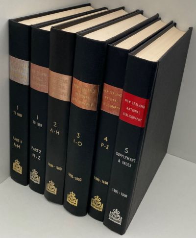 NEW ZEALAND NATIONAL BIBLIOGRAPHY: To the Year 1960 - Complete set 6 books