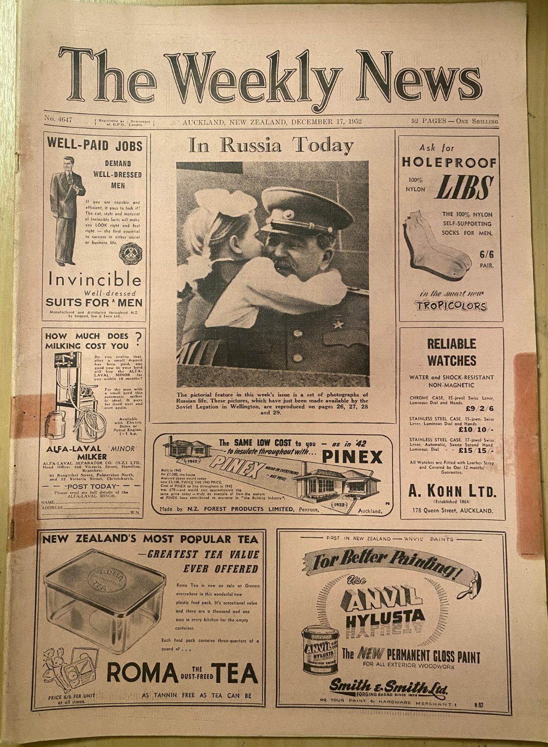 OLD NEWSPAPER: The Weekly News - No. 4647, 17 December 1952