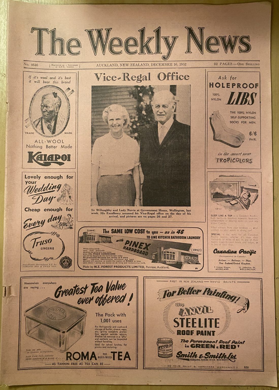 OLD NEWSPAPER: The Weekly News - No. 4646, 10 December 1952