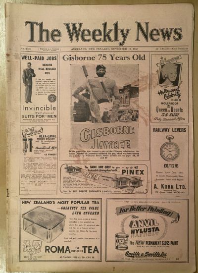 OLD NEWSPAPER: The Weekly News - No. 4643, 19 November 1952