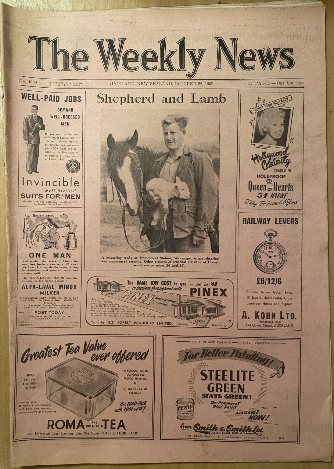 OLD NEWSPAPER: The Weekly News - No. 4639, 22 October 1952