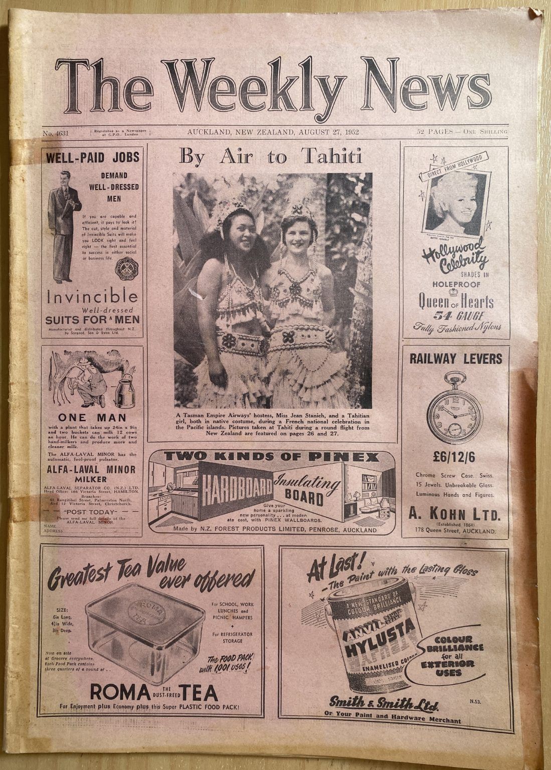 OLD NEWSPAPER: The Weekly News - No. 4631, 27 August 1952