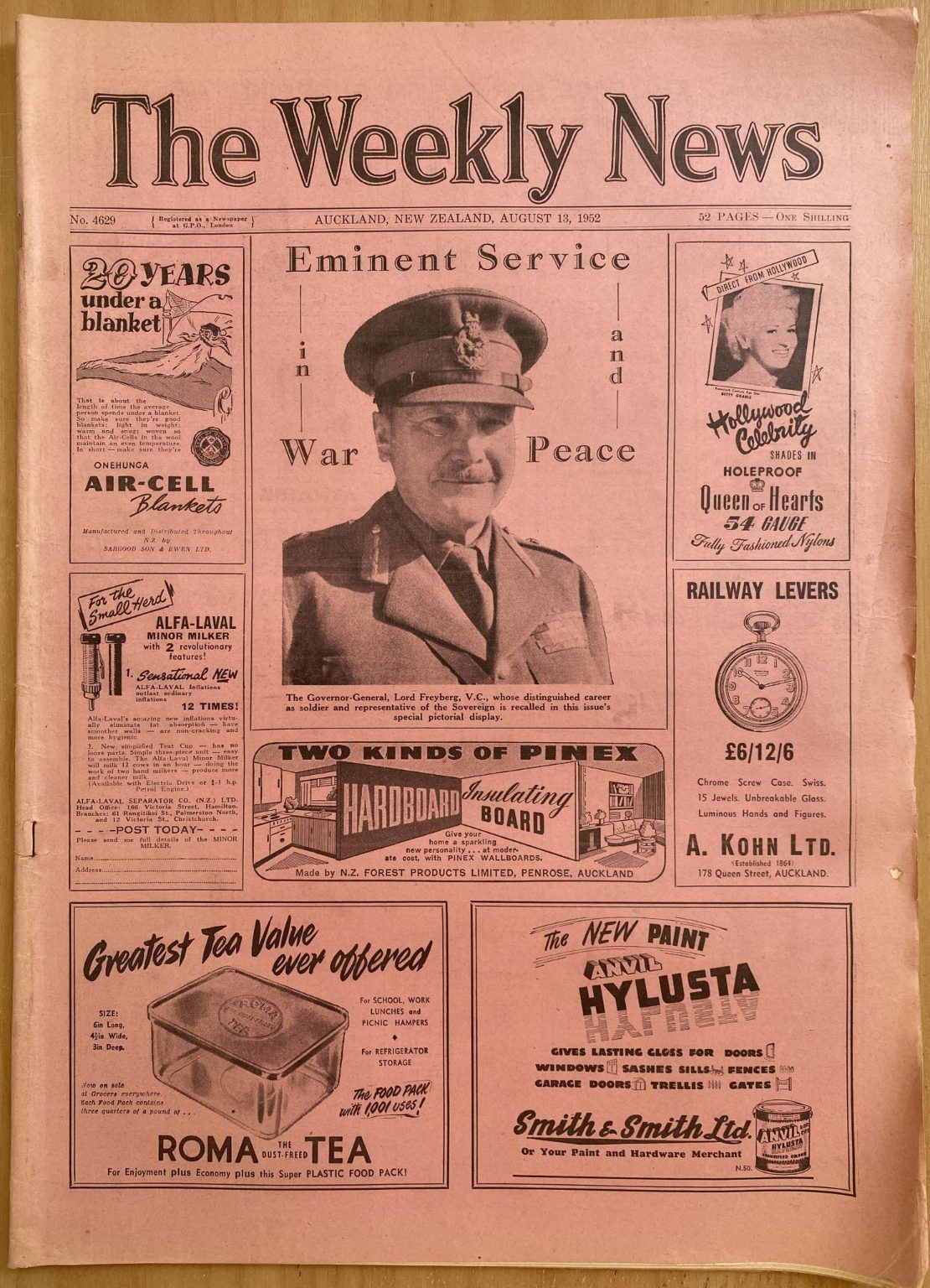 OLD NEWSPAPER: The Weekly News - No. 4629, 13 August 1952