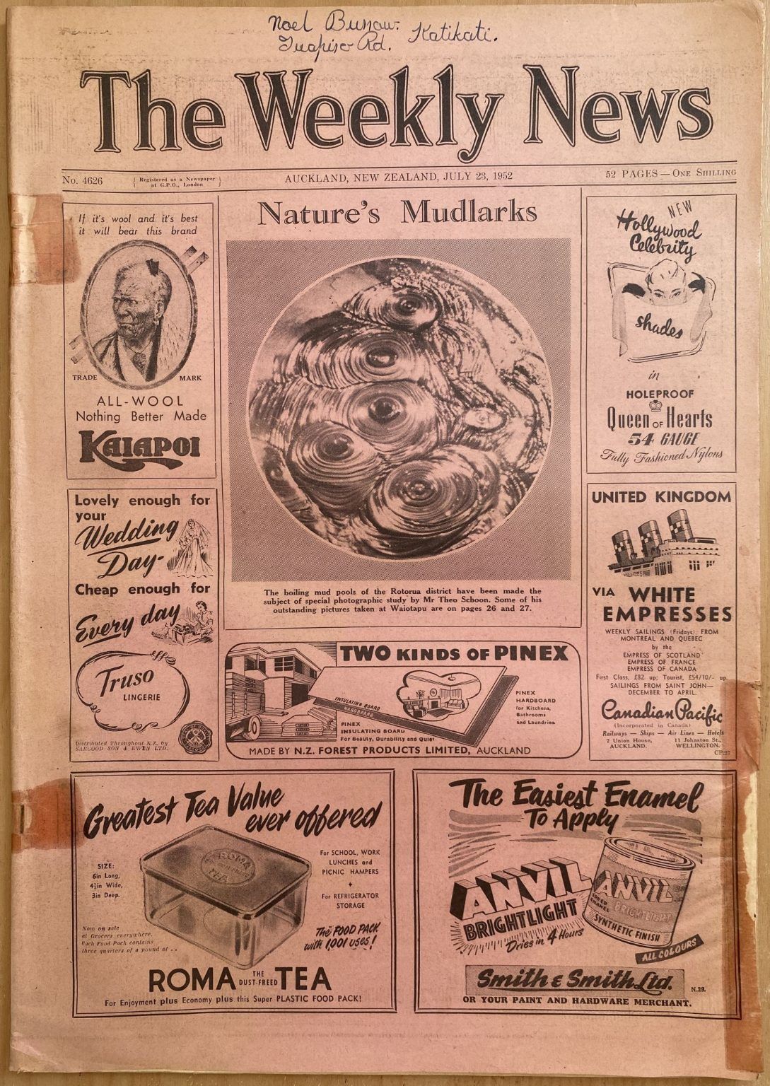 OLD NEWSPAPER: The Weekly News - No. 4626, 23 July 1952
