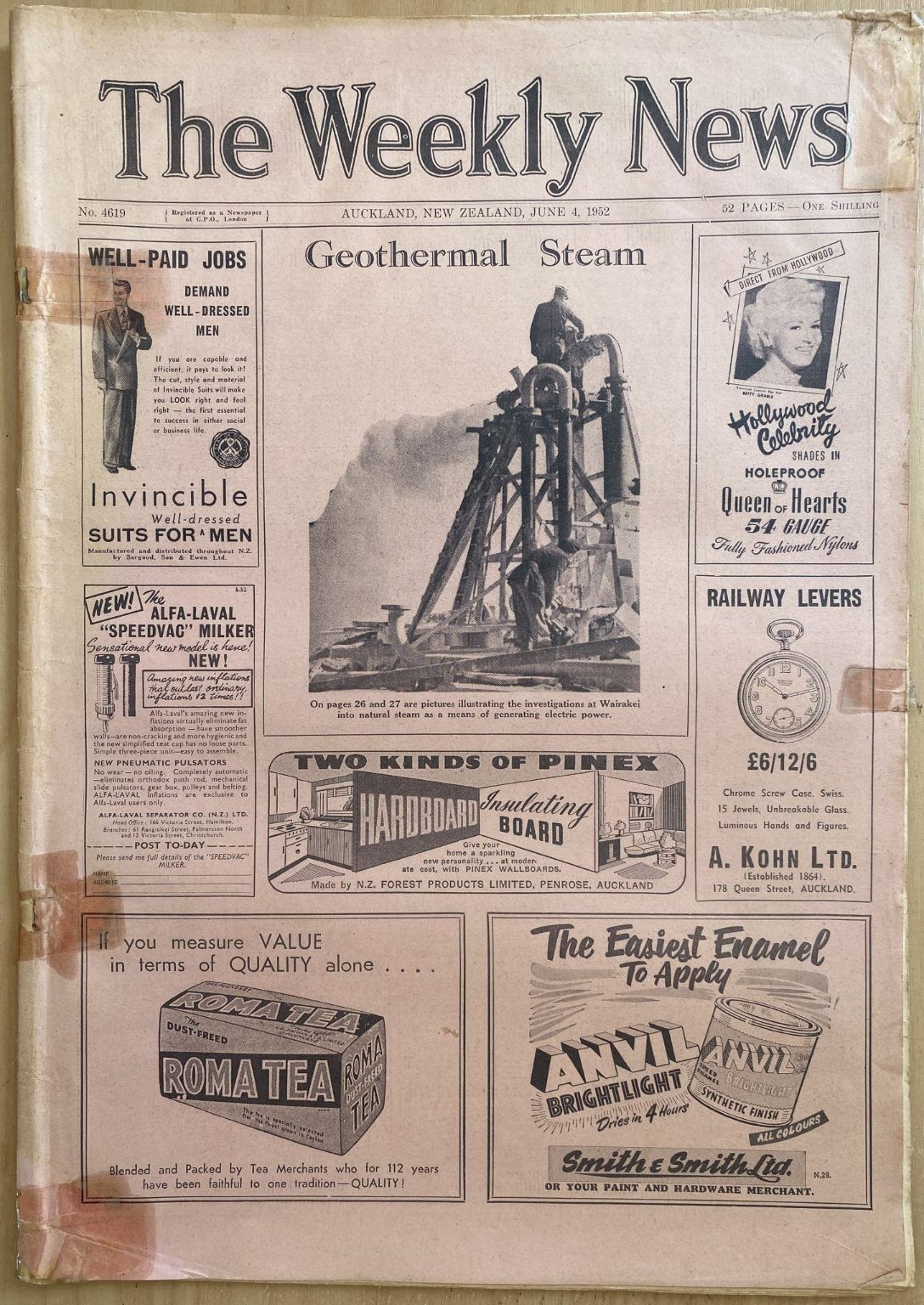 OLD NEWSPAPER: The Weekly News - No. 4619, 4 June 1952