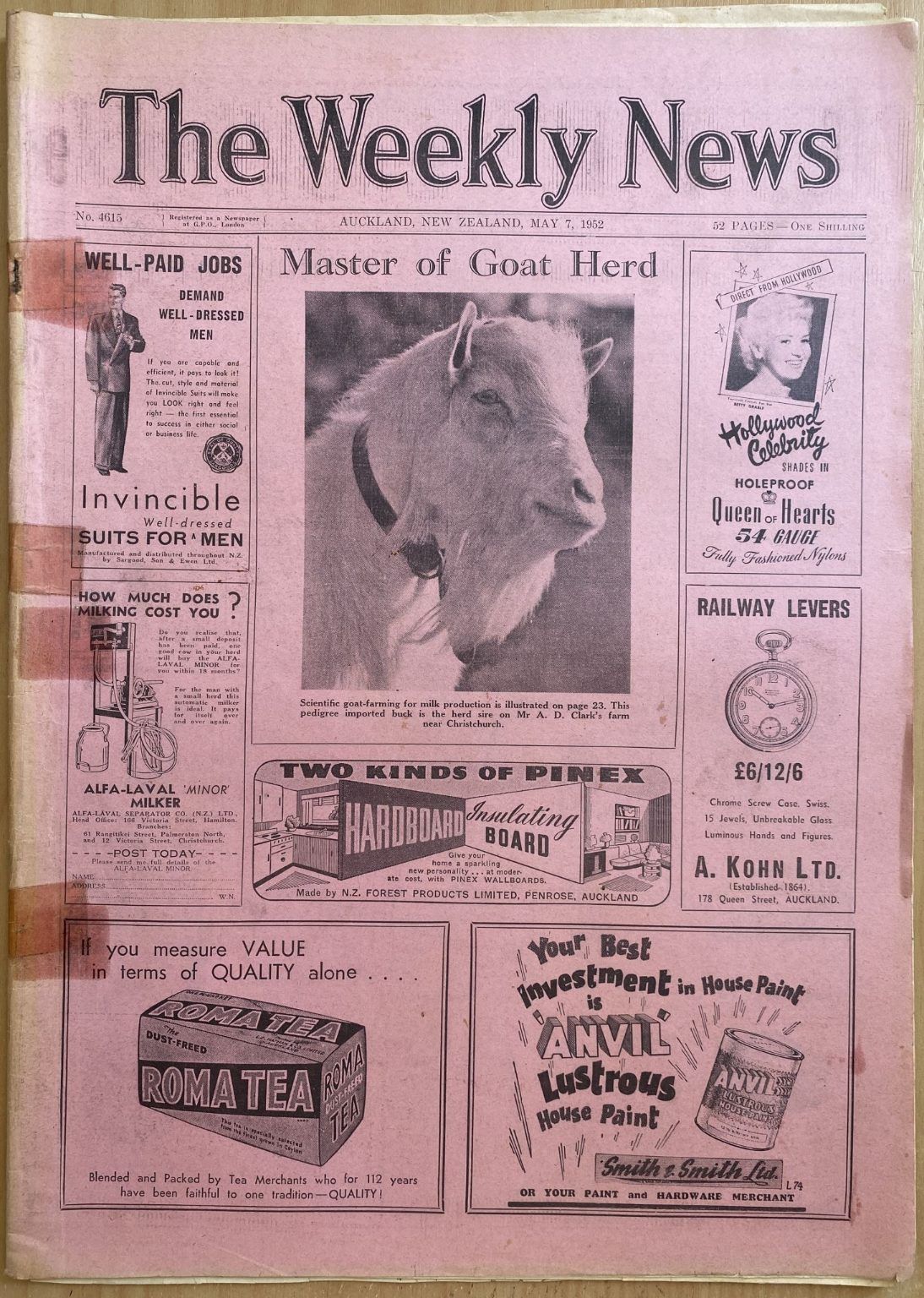 OLD NEWSPAPER: The Weekly News - No. 4615, 7 May 1952