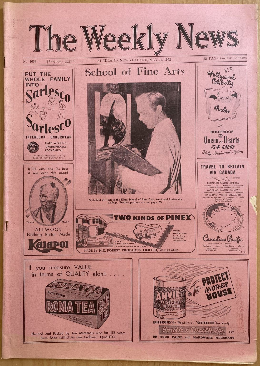 OLD NEWSPAPER: The Weekly News - No. 4616, 14 May 1952