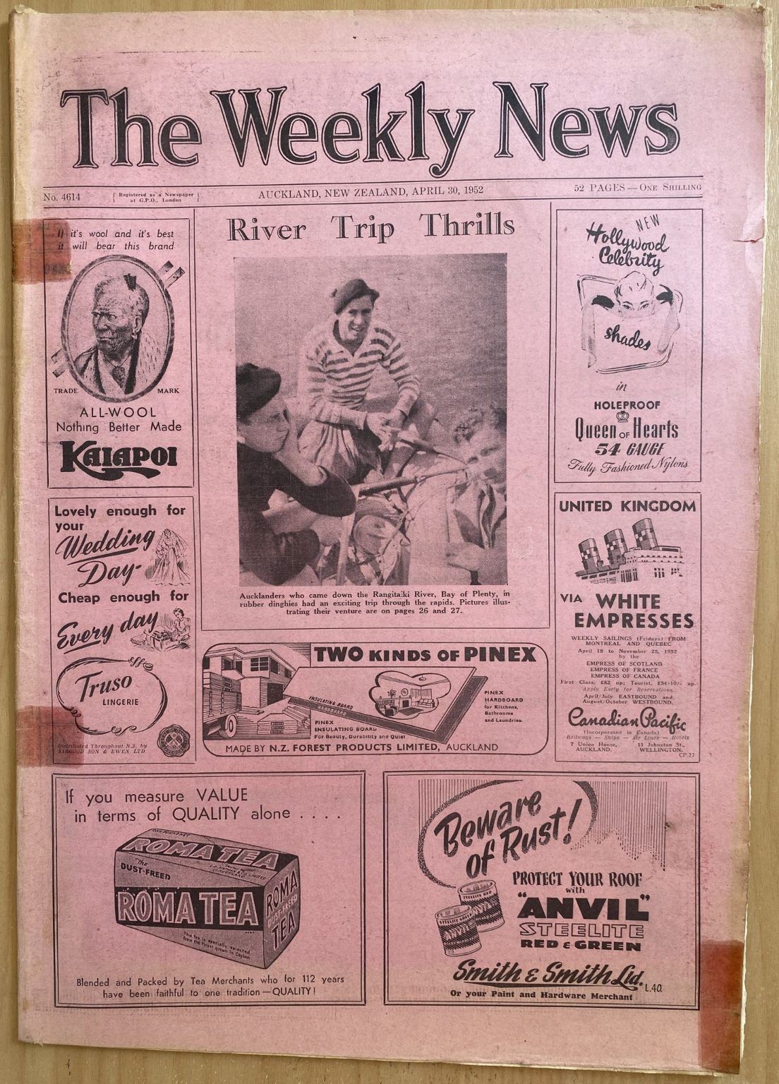OLD NEWSPAPER: The Weekly News - No. 4614, 30 April 1952