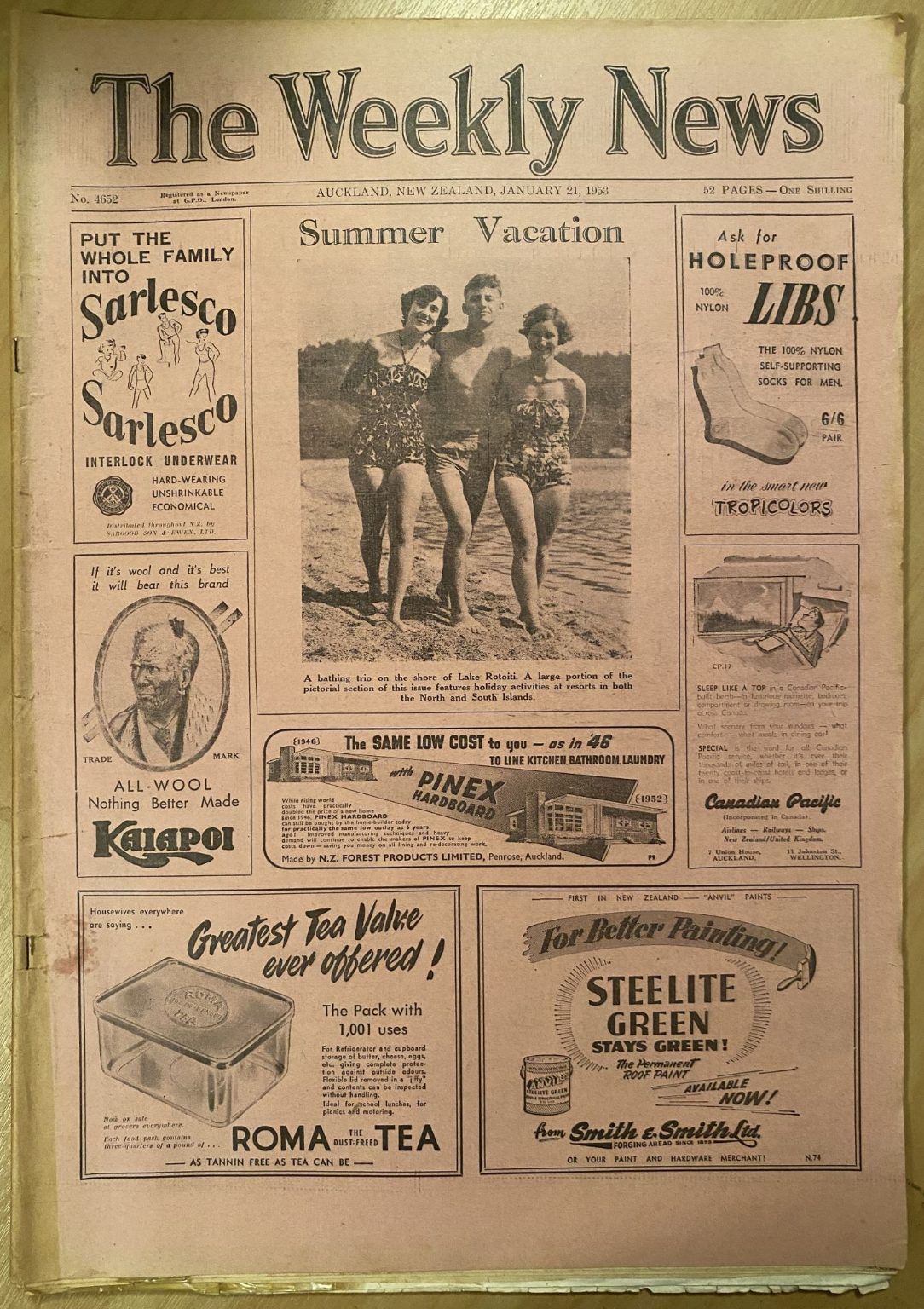 OLD NEWSPAPER: The Weekly News - No. 4652, 21 January 1953