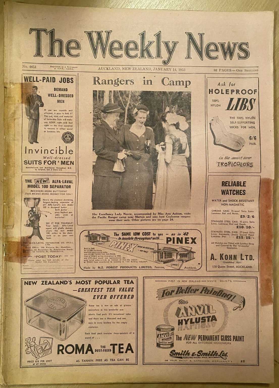 OLD NEWSPAPER: The Weekly News - No. 4651, 14 January 1953