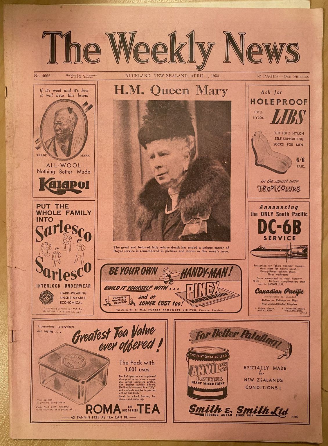 OLD NEWSPAPER: The Weekly News - No. 4662, 1 April 1953