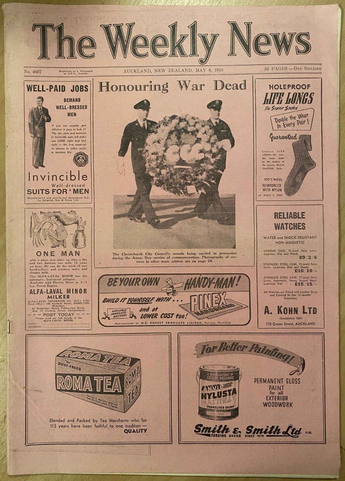 OLD NEWSPAPER: The Weekly News - No. 4667, 6 May 1953