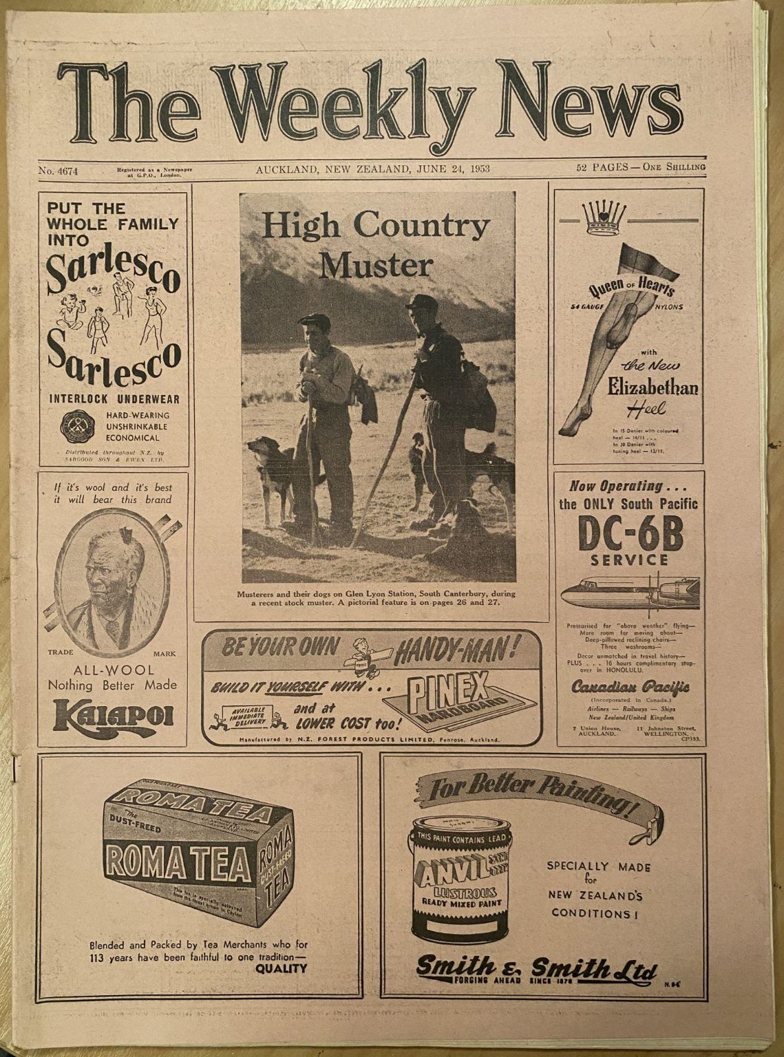 OLD NEWSPAPER: The Weekly News - No. 4674, 24 June 1953