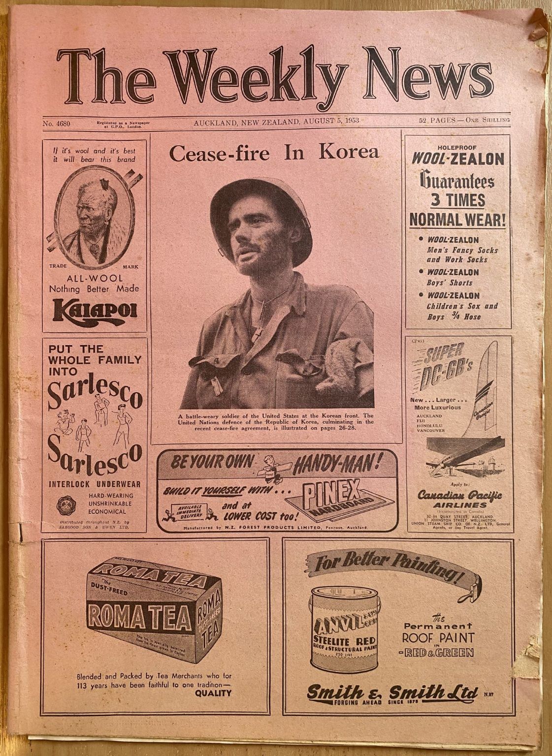 OLD NEWSPAPER: The Weekly News - No. 4680, 5 August 1953