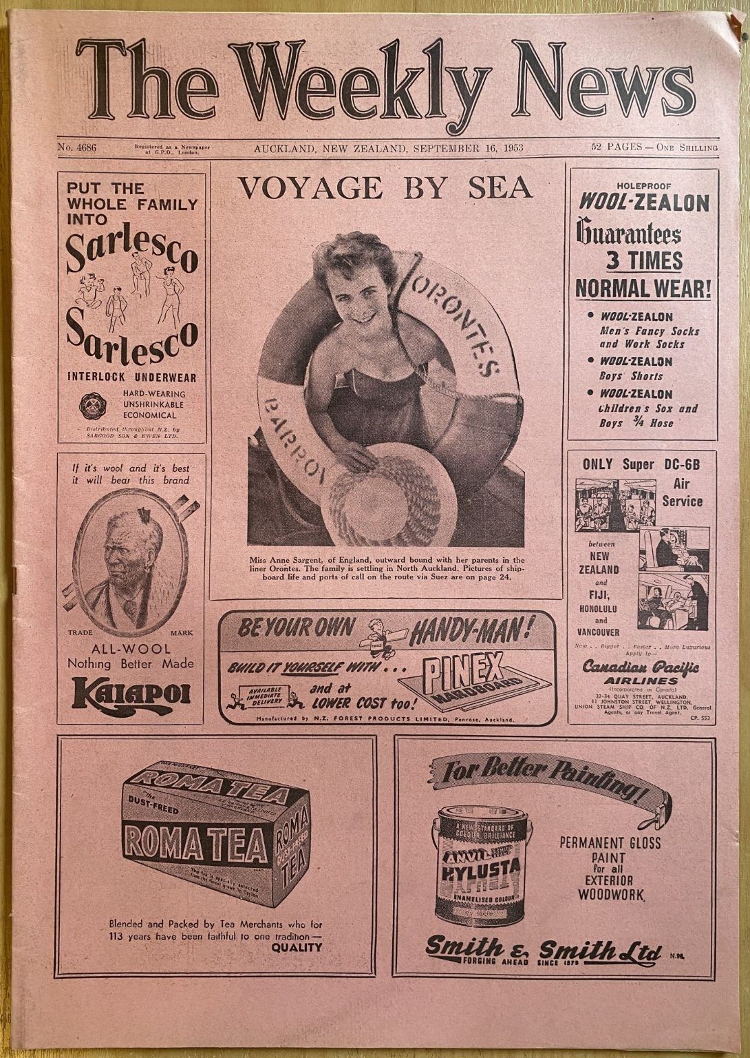 OLD NEWSPAPER: The Weekly News - No. 4686, 16 September 1953