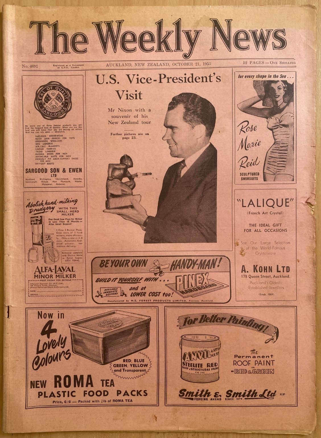OLD NEWSPAPER: The Weekly News - No. 4691, 21 October 1953