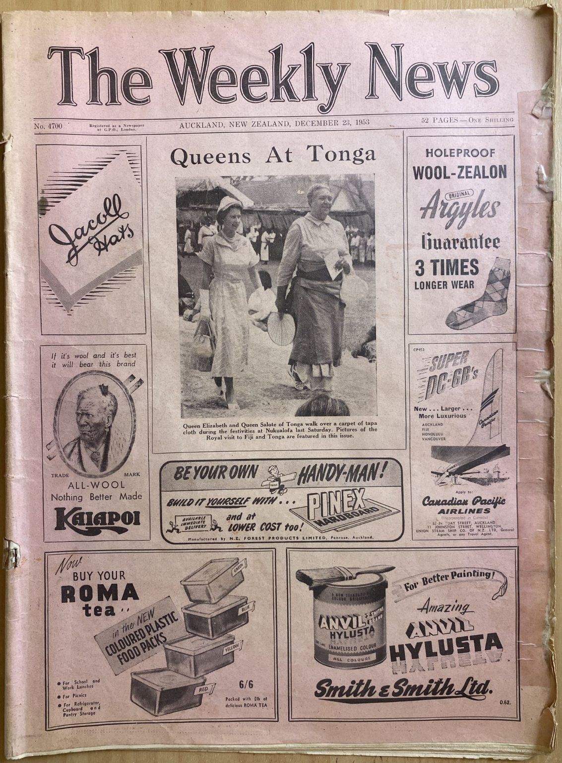 OLD NEWSPAPER: The Weekly News - No. 4700, 23 December 1953