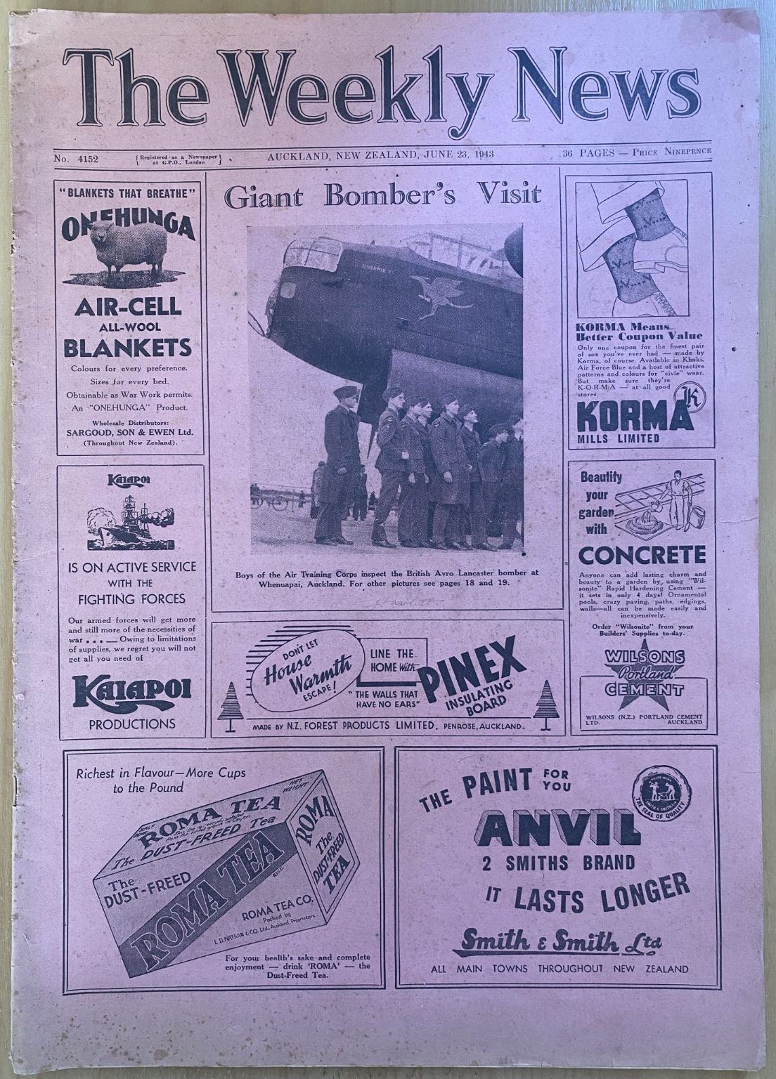 OLD NEWSPAPER: The Weekly News - No. 4152, 23 June 1943
