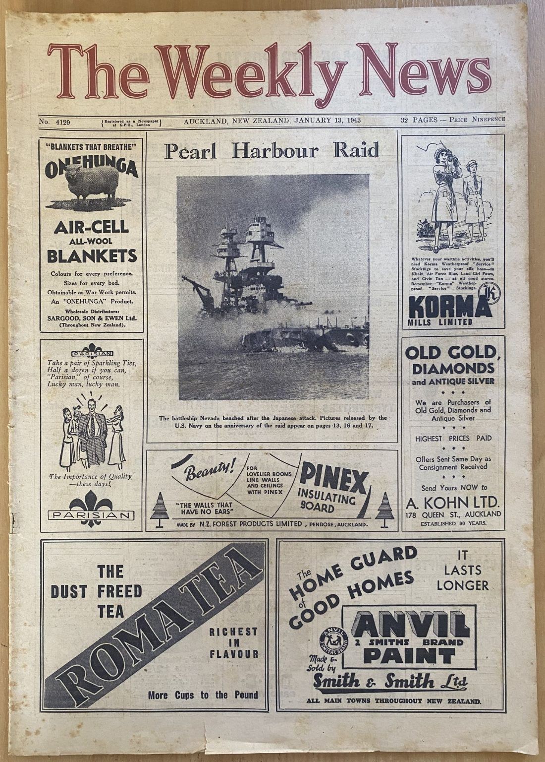 OLD NEWSPAPER: The Weekly News - No. 4129, 13 January 1943