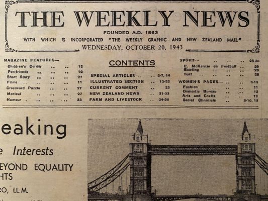 OLD NEWSPAPER: The Weekly News - No. 4169, 20 October 1943