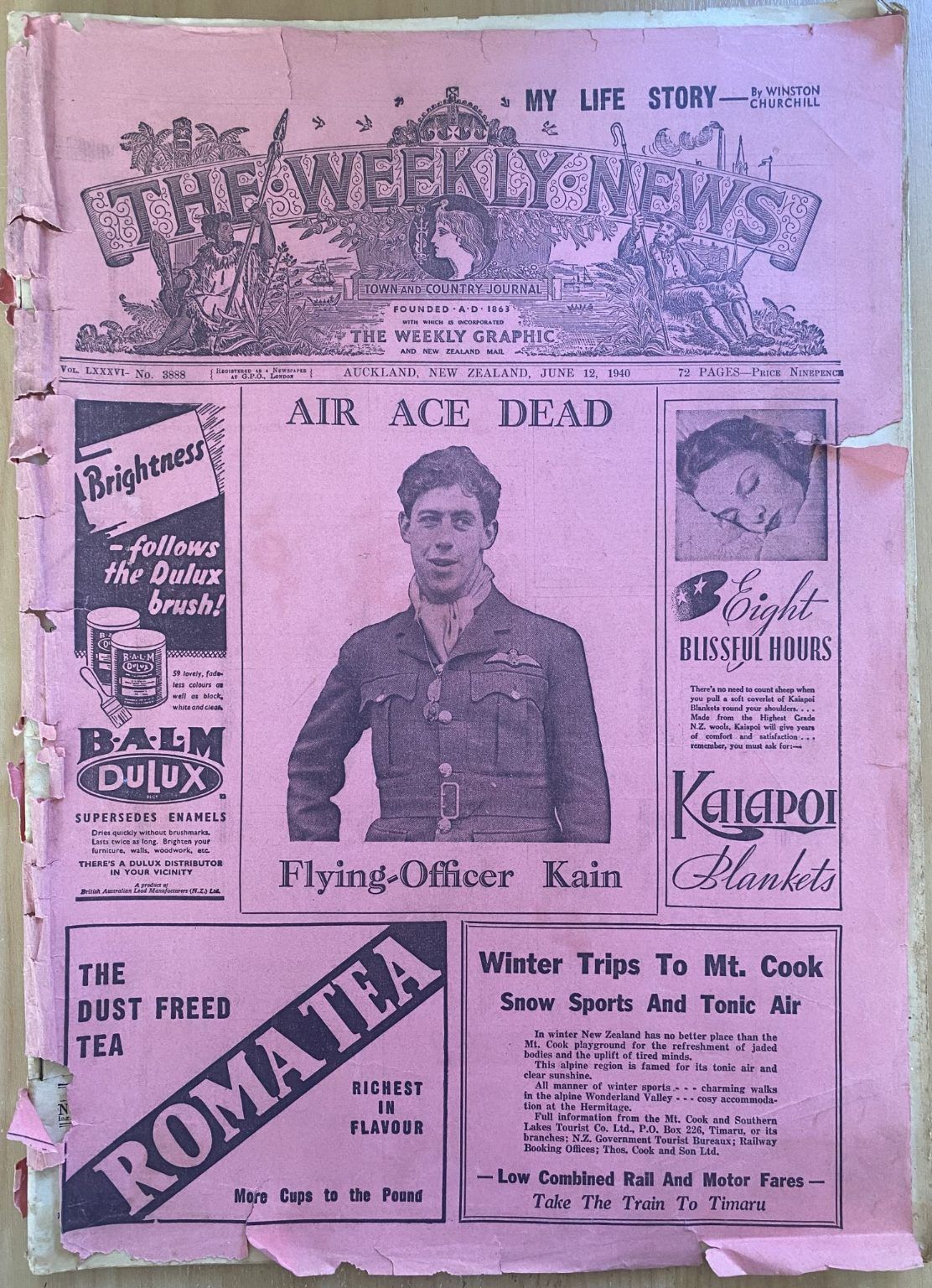 OLD NEWSPAPER: The Weekly News - No. 3888, 12 June 1940