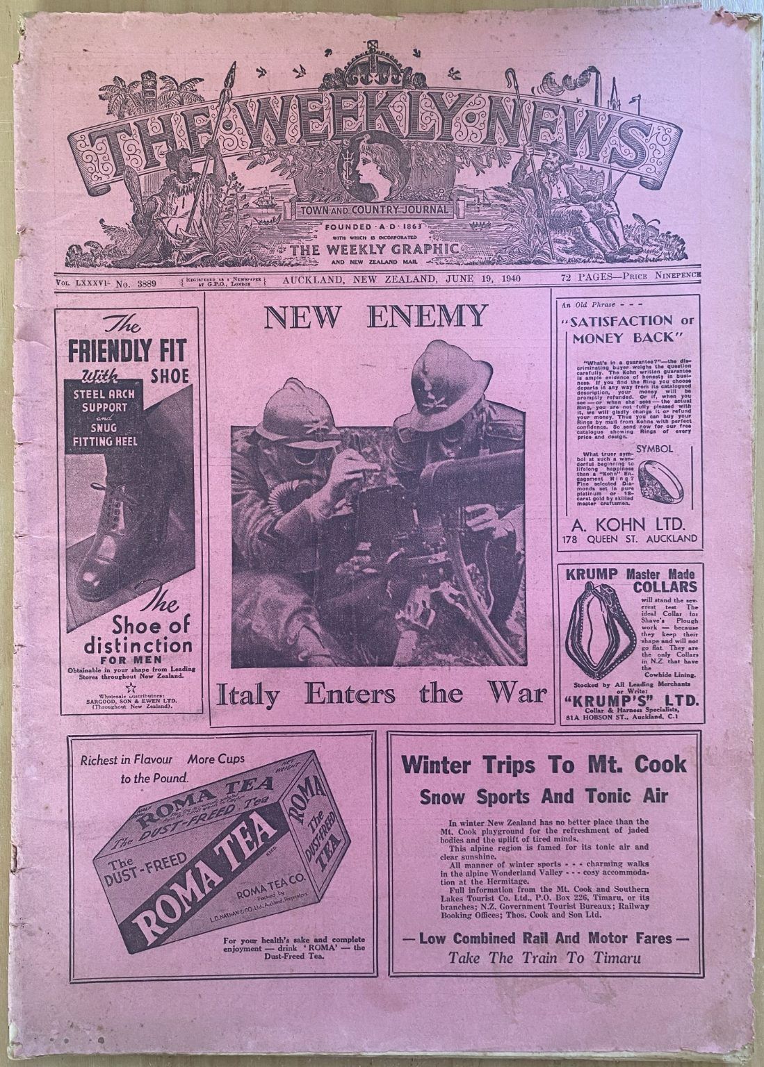 OLD NEWSPAPER: The Weekly News - No. 3889, 19 June 1940