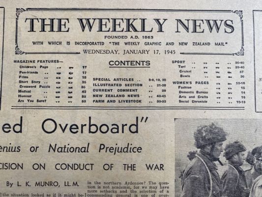 OLD NEWSPAPER: The Weekly News - No. 4234, 17 January 1945