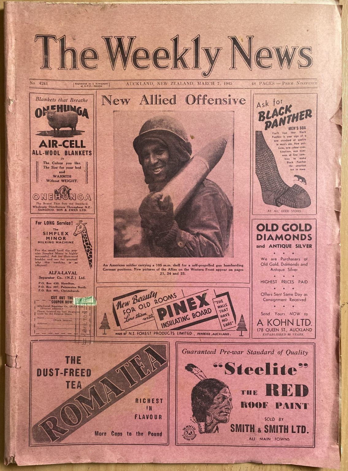 OLD NEWSPAPER: The Weekly News - No. 4241, 7 March 1945