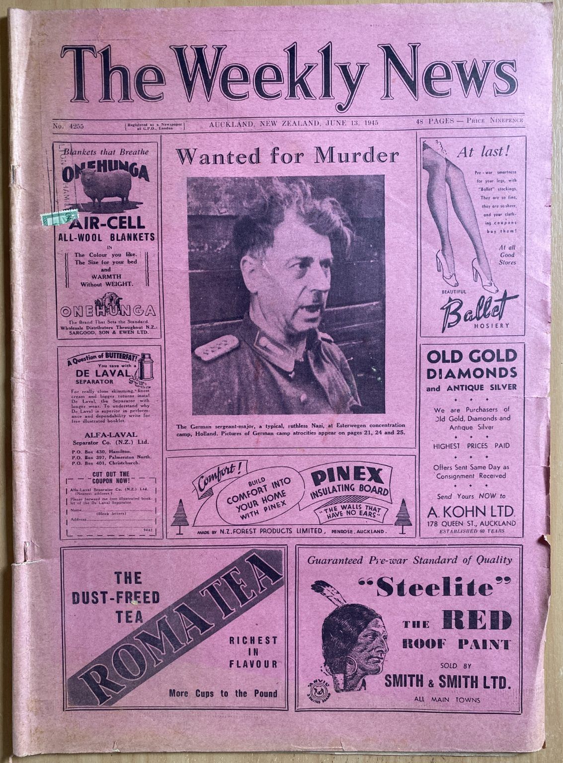 OLD NEWSPAPER: The Weekly News - No. 4255, 13 June 1945