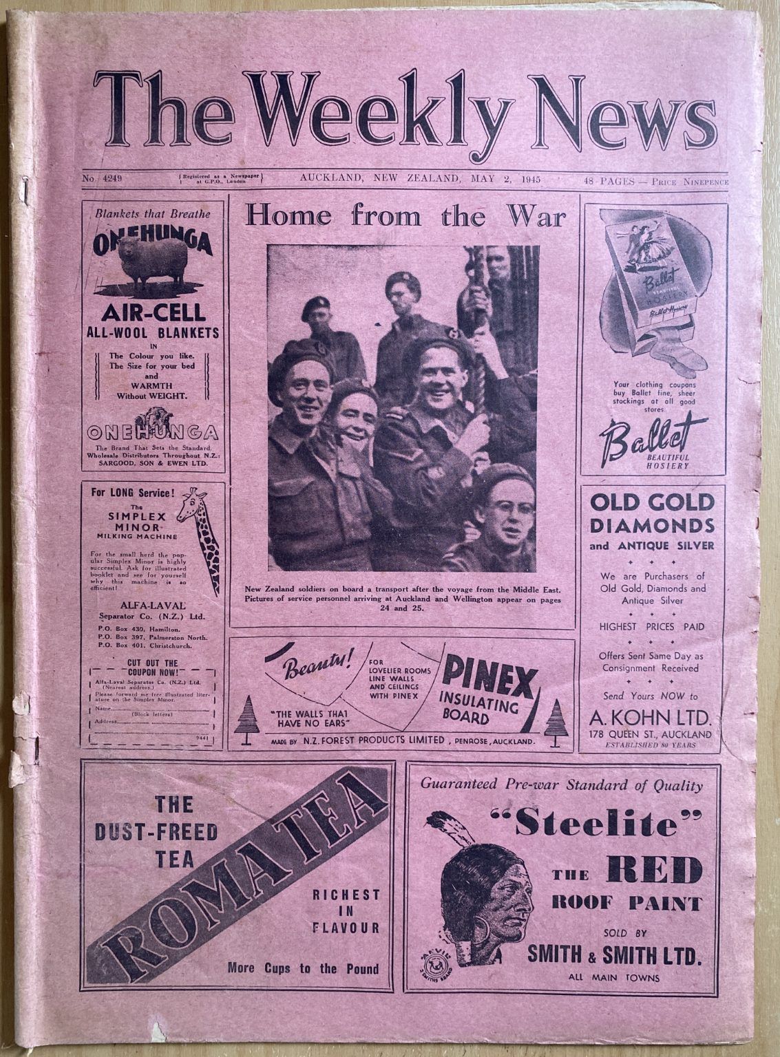 OLD NEWSPAPER: The Weekly News - No. 4249, 2 May 1945