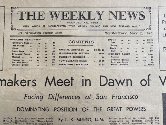 OLD NEWSPAPER: The Weekly News - No. 4249, 2 May 1945