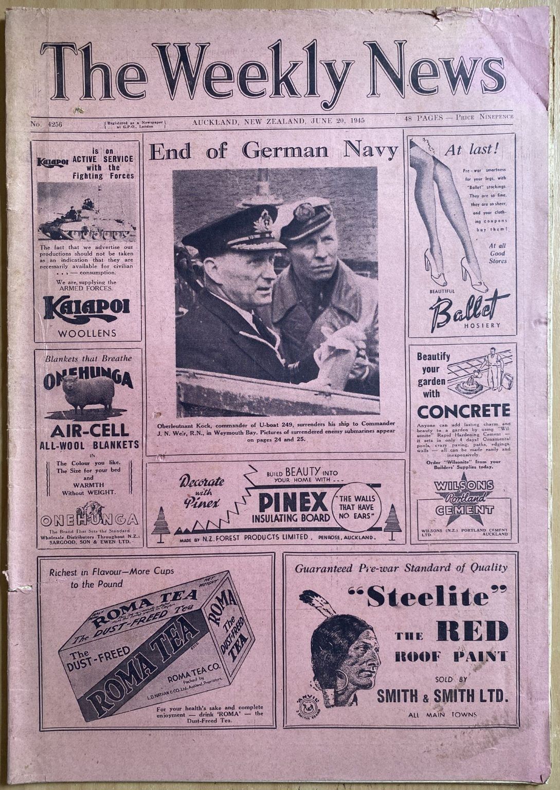 OLD NEWSPAPER: The Weekly News - No. 4256, 20 June 1945