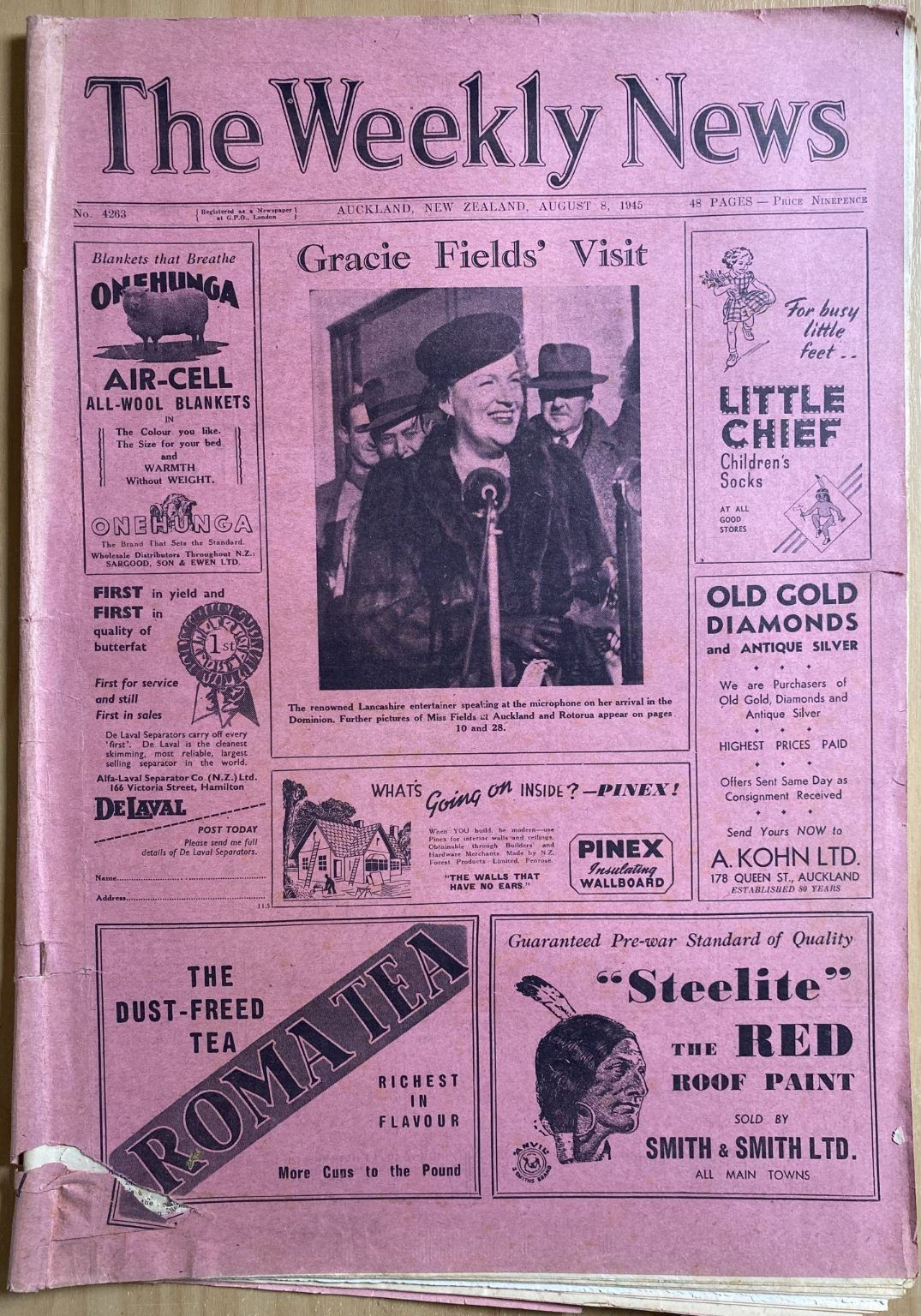 OLD NEWSPAPER: The Weekly News - No. 4263, 8 August 1945