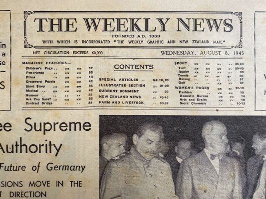 OLD NEWSPAPER: The Weekly News - No. 4263, 8 August 1945