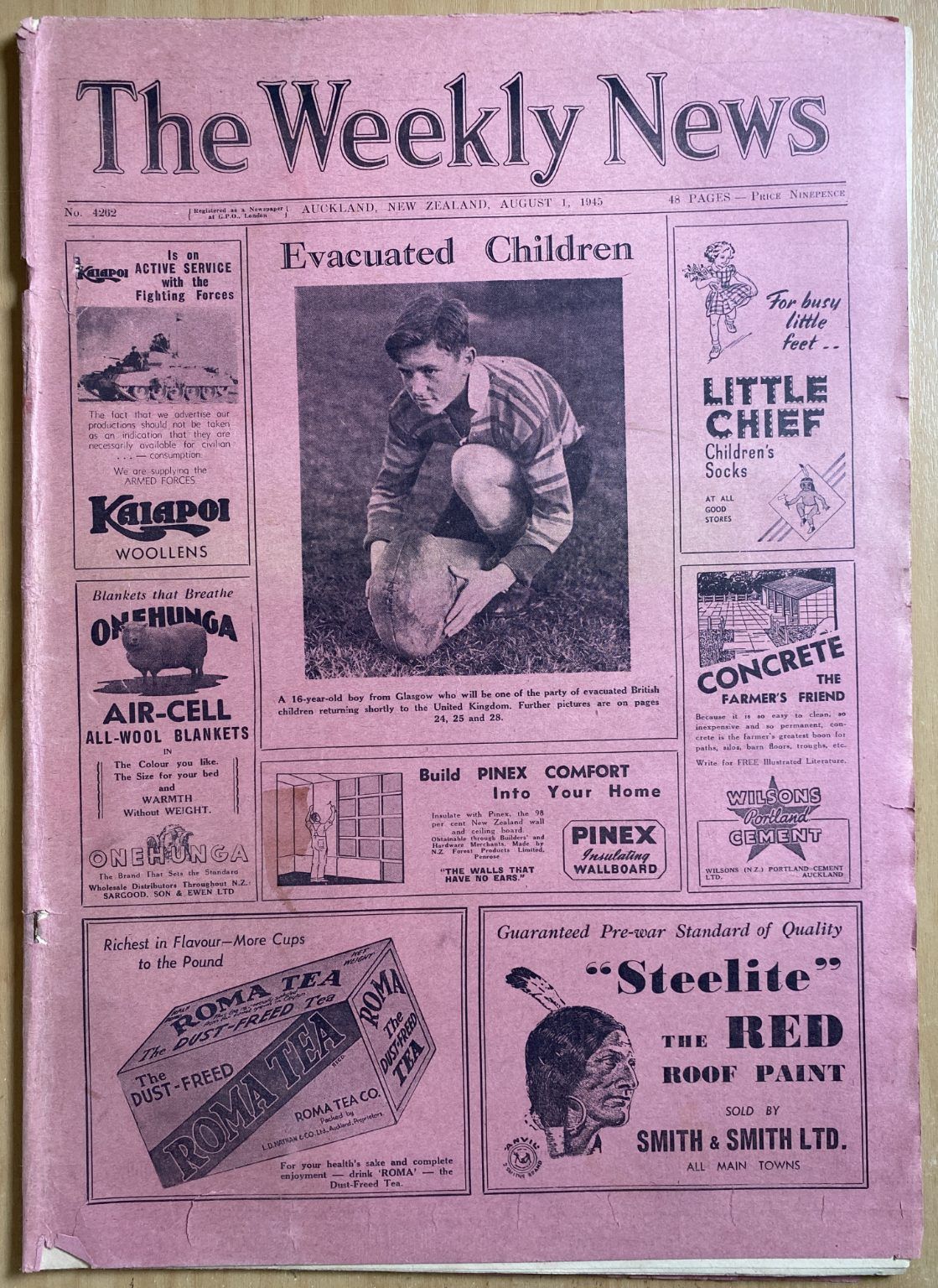 OLD NEWSPAPER: The Weekly News - No. 4262, 1 August 1945