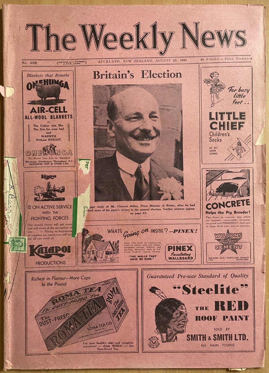 OLD NEWSPAPER: The Weekly News - No. 4266, 29 August 1945
