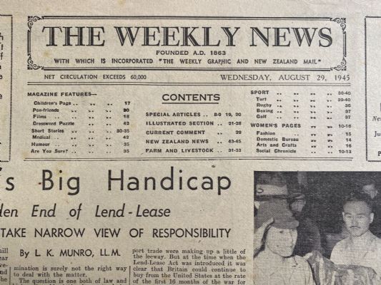 OLD NEWSPAPER: The Weekly News - No. 4266, 29 August 1945